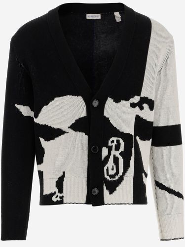 Equestrian Knight Design Wool Cardigan - Burberry - Modalova