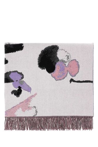 Embroidered Wool Blend Blanket - Alexander McQueen - Modalova