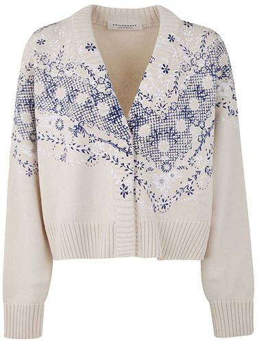 V Neck Printed Sweater - Philosophy di Lorenzo Serafini - Modalova