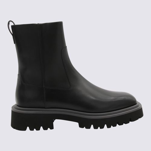 Ferragamo Black Leather Boots - Ferragamo - Modalova