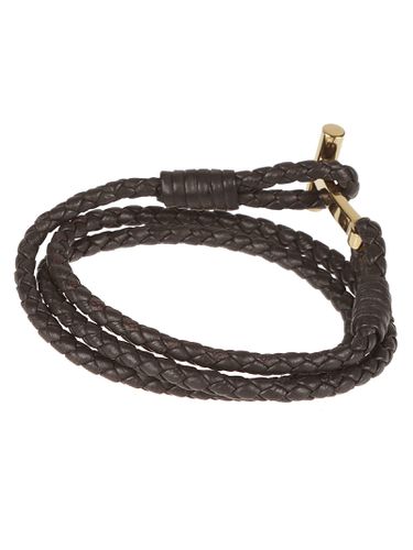 Logo Plaque Braided Bracelet - Tom Ford - Modalova