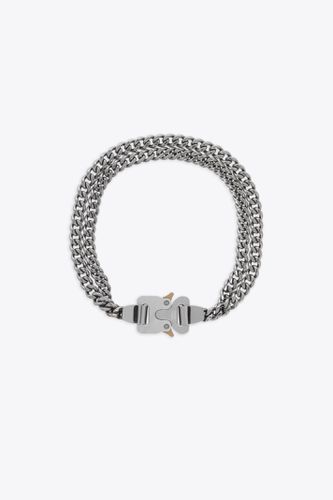 X Chain Buckle Necklace Steel double chain necklace with rollercoaster buckle - Chain buckle necklace - 1017 ALYX 9SM - Modalova