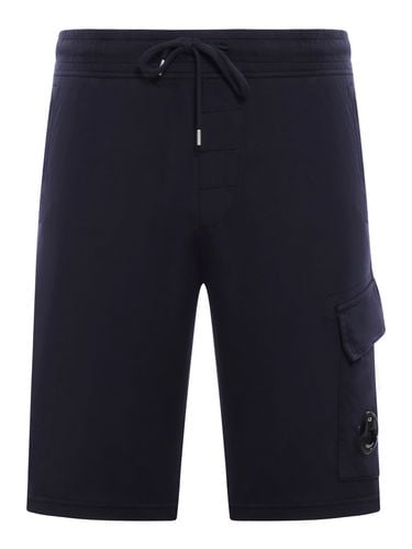 C. P. Company Light Fleece Cargo Lens Shorts - C.P. Company - Modalova