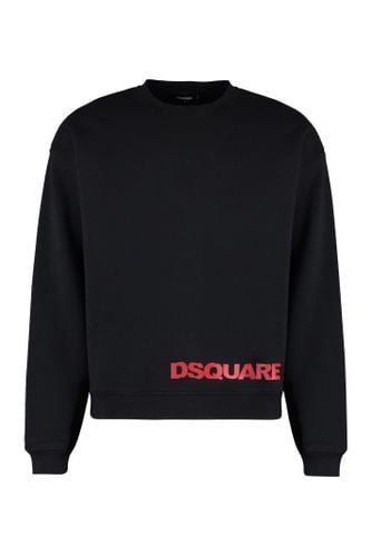 Logo Detail Cotton Sweatshirt - Dsquared2 - Modalova