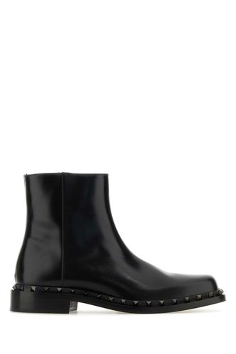 Black Leather Ankle Boots - Valentino Garavani - Modalova