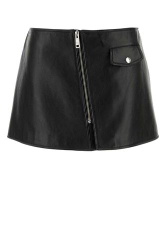 Prada Black Leather Mini Skirt - Prada - Modalova