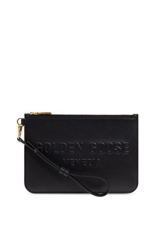 Logo Embossed Zipped Clutch Bag - Golden Goose - Modalova