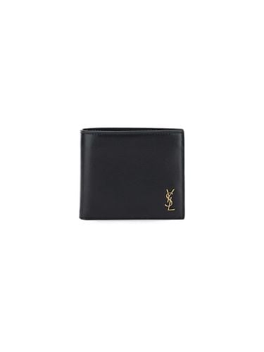Compact Leather Wallet - Saint Laurent - Modalova