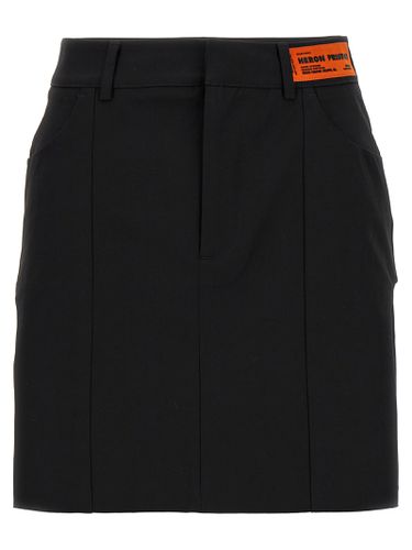 Gabardine Cut Out Skirt - HERON PRESTON - Modalova