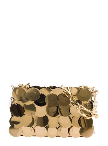 Sparkle Nano Gold Tone Shoulder Bag With Macro Sequins In Metal Woman - Paco Rabanne - Modalova