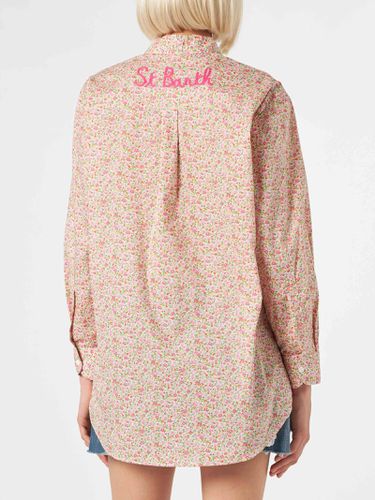 Woman Brigitte Cotton Shirt With Flower Print Made With Liberty Fabric - MC2 Saint Barth - Modalova