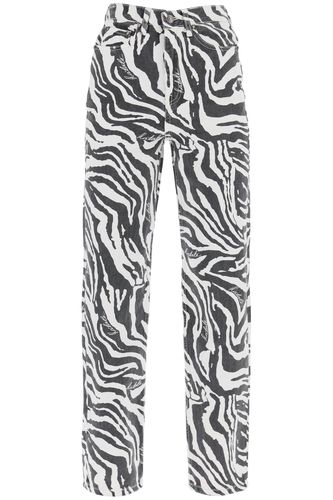 Straight Leg Zebra Print Jeans - Rotate by Birger Christensen - Modalova
