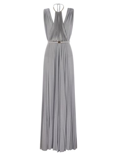 Red Carpet Lurex Jersey Dress With Belt - Elisabetta Franchi - Modalova