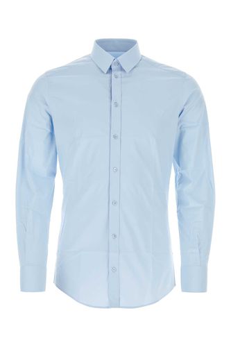 Light Blue Stretch Poplin Shirt - Dolce & Gabbana - Modalova