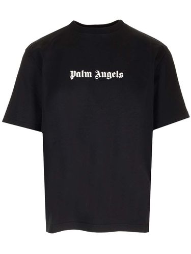 T-shirt With Front Logo - Palm Angels - Modalova