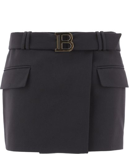 Balmain B Buckle Belted Mini Skirt - Balmain - Modalova