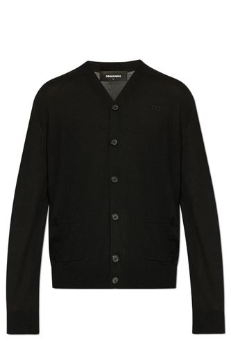 Logo Embroidered Knit Cardigan - Dsquared2 - Modalova