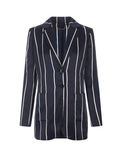 Striped Silk Single-breasted Blazer - Kiton - Modalova