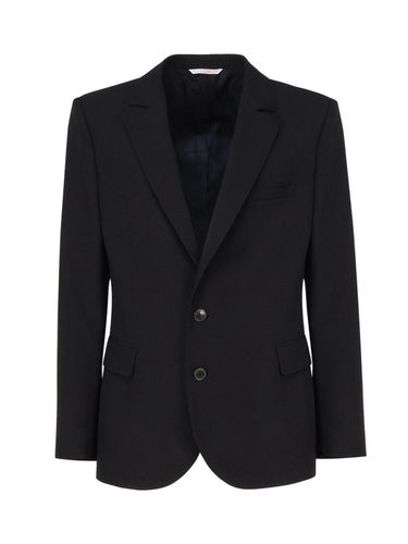 Valentino Single-breasted Curved Hem Blazer - Valentino Garavani - Modalova