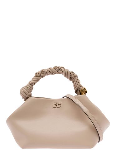 Bou Handbag With Butterfly Logo And Hand-braided Strands In Leather Woman - Ganni - Modalova