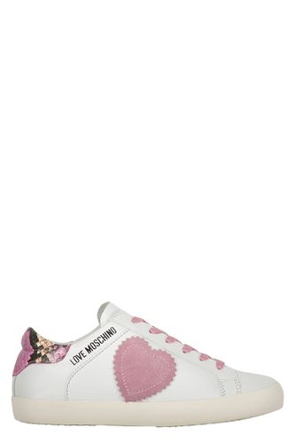 Leather Low-top Sneakers - Love Moschino - Modalova