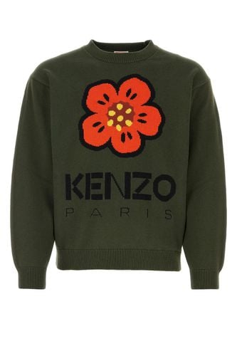 Dark Green Cotton Sweater Kenzo - Kenzo - Modalova