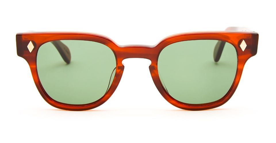 Bryan 48x22 - Demi Amber / Green Lens Sunglasses - Julius Tart Optical - Modalova