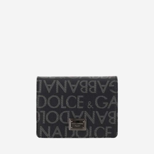Bi-fold Wallet With All-over Monogram - Dolce & Gabbana - Modalova