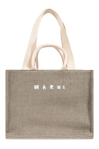 Logo Embroidered Top Handle Bag - Marni - Modalova