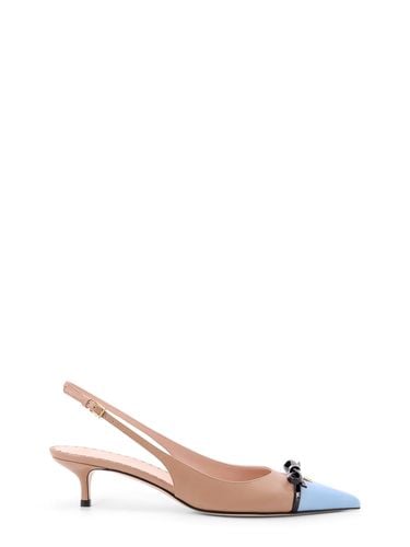 Beige Leather Vlogo Pumps - Valentino Garavani - Modalova