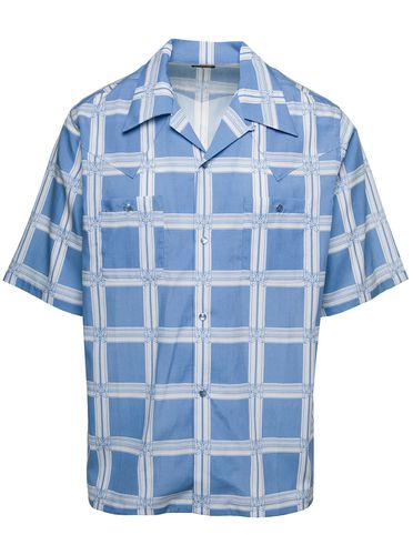 Light Blue Bowling Shirt With All-over Graphic Print In Cotton Blend Man - Needles - Modalova