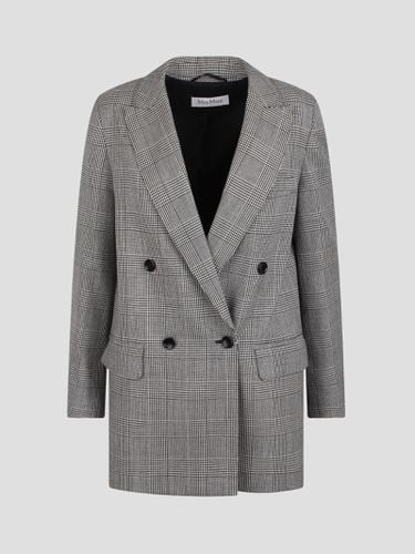 Prince Of Wales Wool Double-breasted Blazer - Max Mara - Modalova