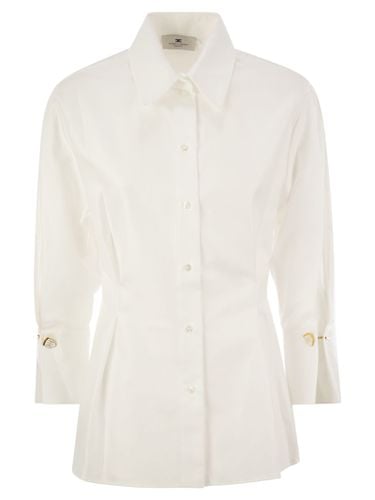 Cotton Poplin Shirt - Elisabetta Franchi - Modalova