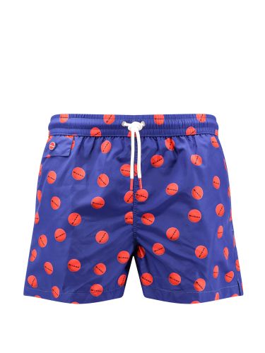 Nylon Swim Trunk With All-over Print - Kiton - Modalova