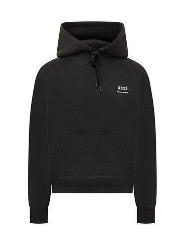 Logo-printed Drawstring Hoodie - Ami Alexandre Mattiussi - Modalova