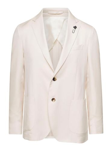 Jacket With Classic Collar And Pockets In Cashmere & Silk Blend Man - Lardini - Modalova