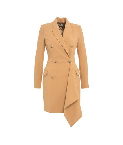 Double-breasted Ruffled Coat Dress - Elisabetta Franchi - Modalova