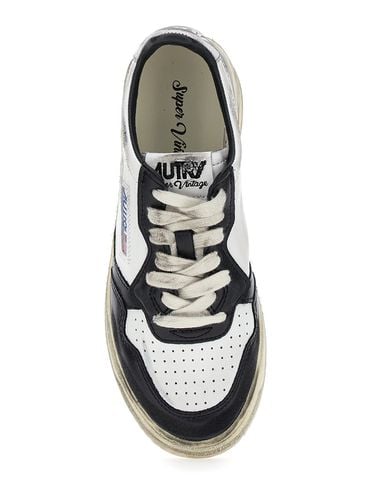Super Vintage Multicolor Low Top Sneakers With Logo Detail In Leather Man - Autry - Modalova