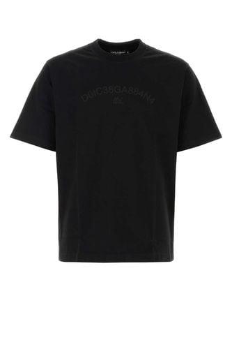 Black Cotton T-shirt - Dolce & Gabbana - Modalova