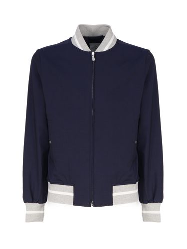 Bomber Jacket With Contrasting Edge - Eleventy - Modalova