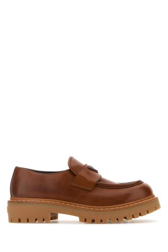 Prada Caramel Leather Loafers - Prada - Modalova