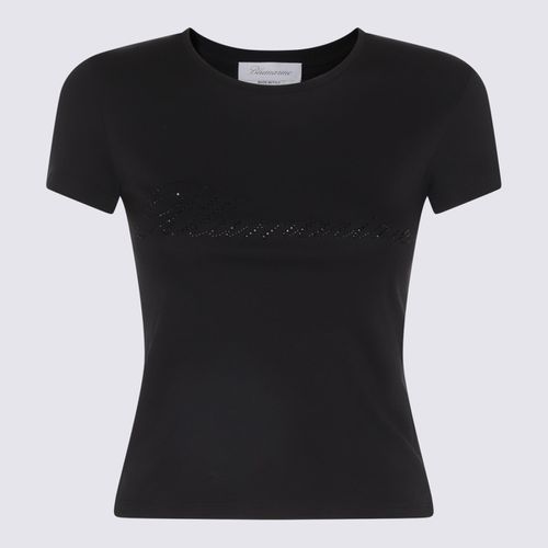 Blumarine Black Cotton T-shirt - Blumarine - Modalova