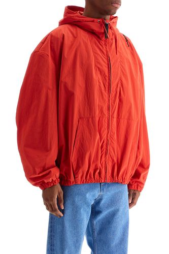 Red Hooded Jacket In Polyester With Embroidered Logo - Marni - Modalova