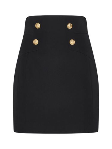 Grain De Poudre Wool Pencil Skirt - Balmain - Modalova