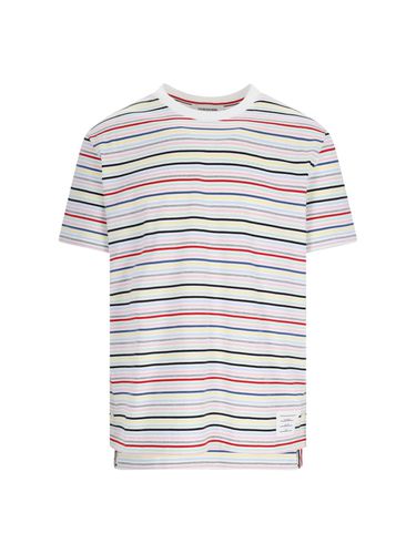 Thom Browne Striped Cotton T-shirt - Thom Browne - Modalova