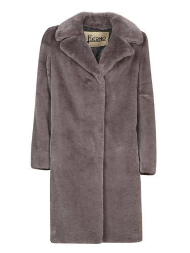 Herno Grey Soft Fur Coat - Herno - Modalova