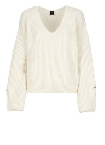 Pinko V-neck Ribbed Jumper - Pinko - Modalova