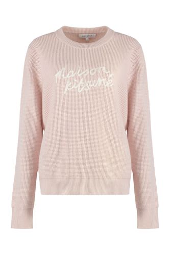 Crew-neck Wool Sweater - Maison Kitsuné - Modalova