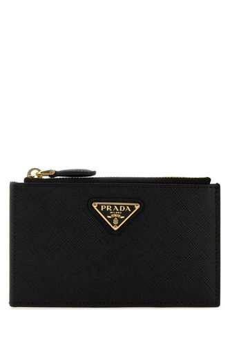 Prada Black Leather Card Holder - Prada - Modalova