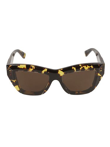 Square Frame Flame Effect Sunglasses - Bottega Veneta Eyewear - Modalova